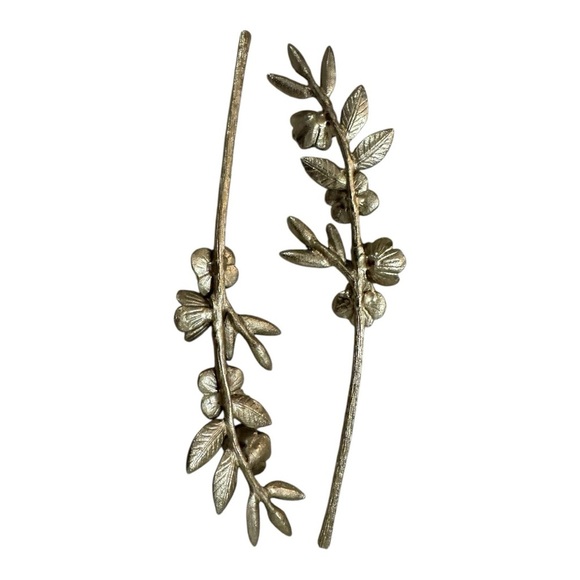 OPALHOUSE Gold Floral Metal Stem Decor Tablescape Table Bud Set of 2 18 inch Art - Picture 2 of 7